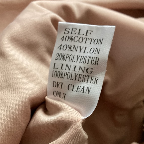 Tadashi Shoji Fitted Lace V Neck Party Dress Womens Size 6 Tan Cocktail Evening - Picture 10 of 10